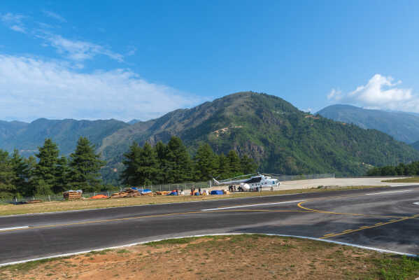 Cargo Helicopter in Phaplu Airport, Solukhumbu