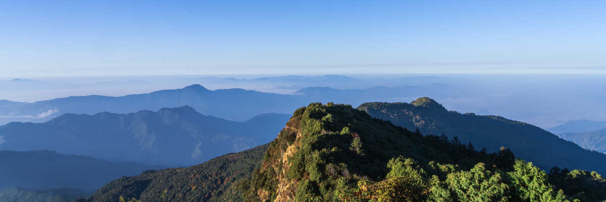 Beautiful morning Panorama view form Pakedanda, Helambu