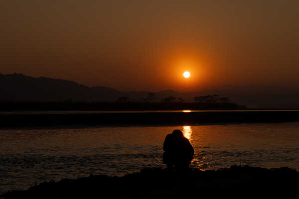 Sunset view in Narayani River