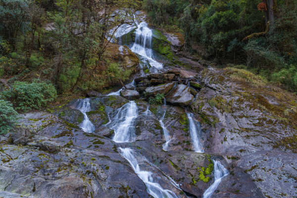 Ketang waterfall in late Autumn on the way to Tsho Rolpa