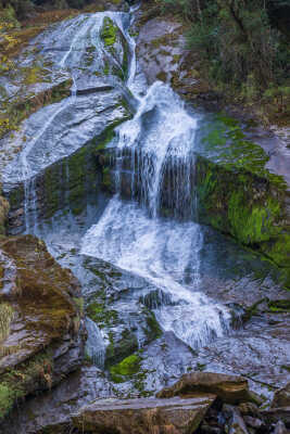 Ketang waterfall in late Autumn on the way to Tsho Rolpa