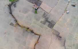 Rice Field Aerial Shot.