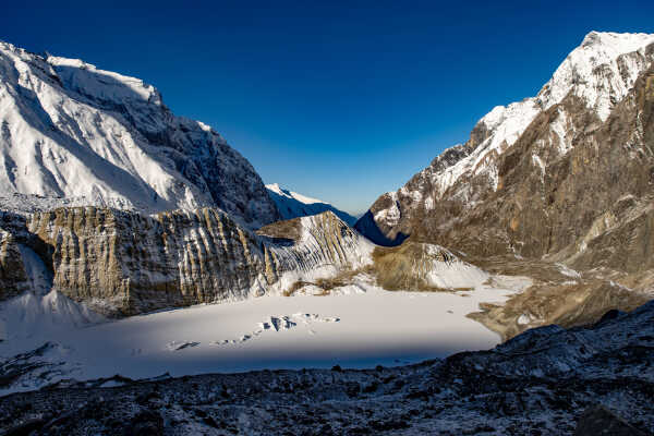 frozen panchakunda lake