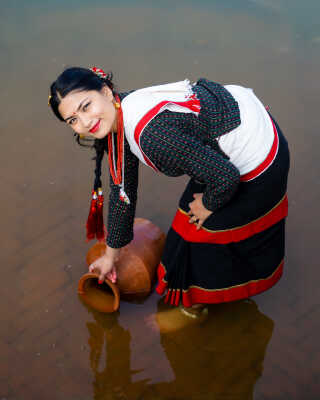 Newari Dress Portrait.