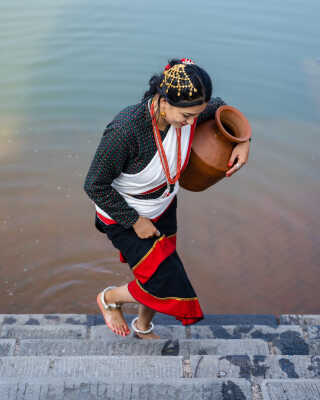 Newari Dress Portrait.