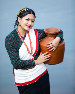 Newari Dress Portrait.