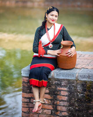 Newari Dress Portrait.