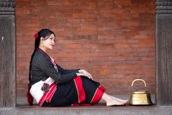 Newari Dress Portrait.