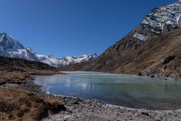 Dudh Kunda Lake near Tsho Rolpa lake