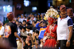 Daangi deity performing during Layaku Bhaila