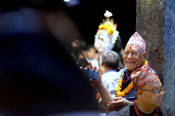 Bhaila deity performing during Layaku, Madhyapur Thimi 2082