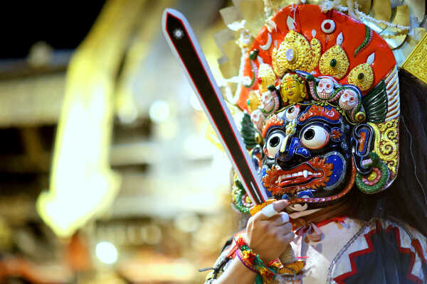 Bhaila deity performing during Layaku, Madhyapur Thimi 2082