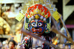 Bhaila deity performing during Layaku, Madhyapur Thimi 2082