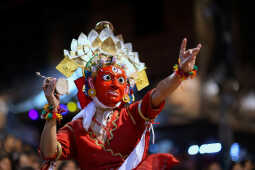 Daangi deity performing during Layaku Bhaila