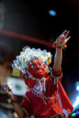 Daangi deity performing during Layaku Bhaila