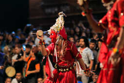 Daangi deity performing during Layaku Bhaila