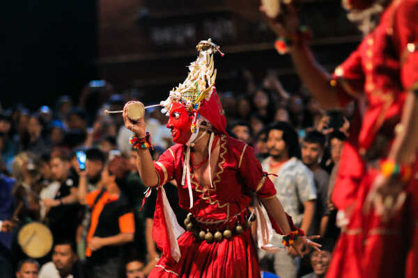 Daangi deity performing during Layaku Bhaila
