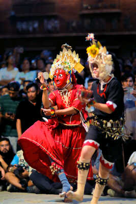Daangi deity performing during Layaku Bhaila