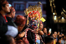 Bhaila deity performing during Layaku Bhaila 2082