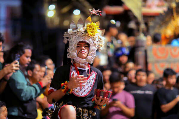 Jyapungacha deity performing during Layaku Bhaila