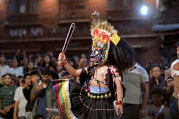 Bhaila deity performing during Layaku Bhaila