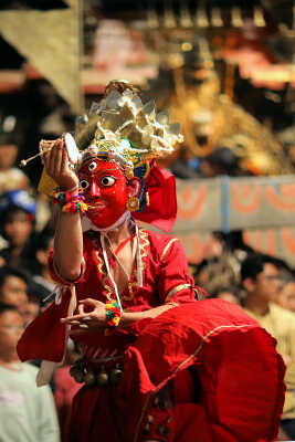 Daangi deity performing during Layaku Bhaila