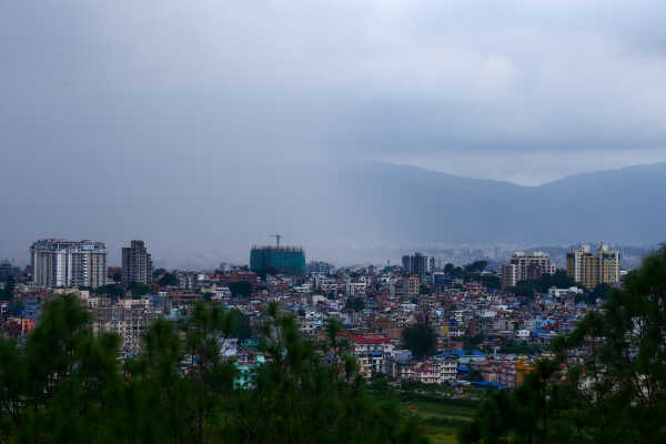 Kathmandu Valley In Monsoon Season