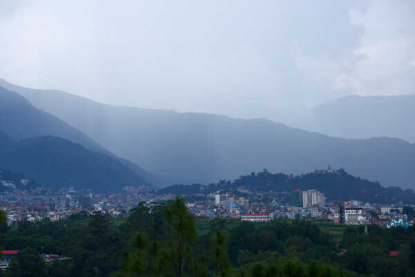 Kathmandu Valley In Monsoon Season