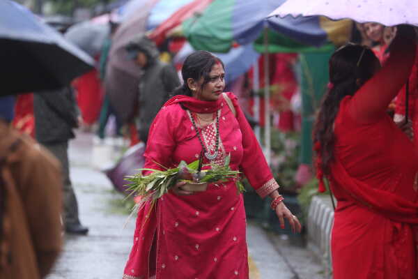 Women Observing Rishi Panchami 2025, Kathmandu