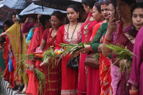 Women Observing Rishi Panchami 2025, Kathmandu