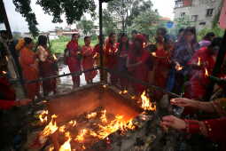 Women Observing Rishi Panchami 2025, Kathmandu