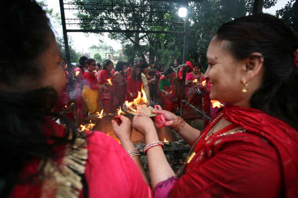 Women Observing Rishi Panchami 2025, Kathmandu