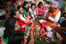Women Observing Rishi Panchami 2025, Kathmandu