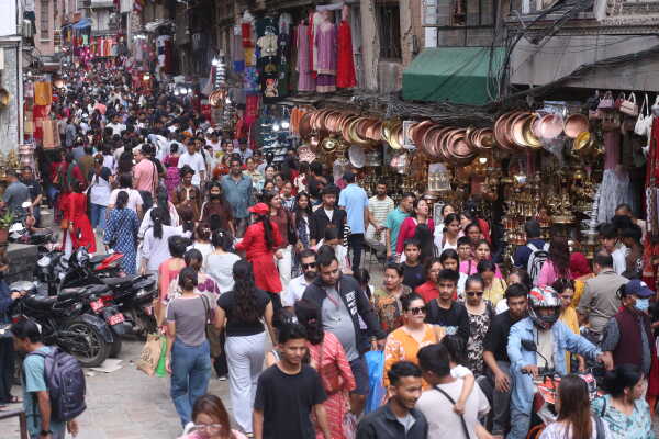Dashain festival Approaches, Markets in Kathmandu Bustle with Activity