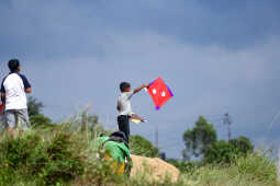 Colorful Kites Soar Over Chobhar Ahead of Dashain Festival