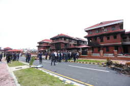 Kulman Ghising and Om Prakash Aryal Visit Ministerial Quarters
