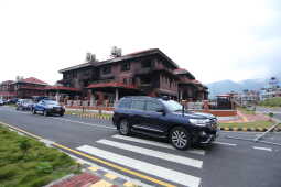 Kulman Ghising and Om Prakash Aryal Visit Ministerial Quarters