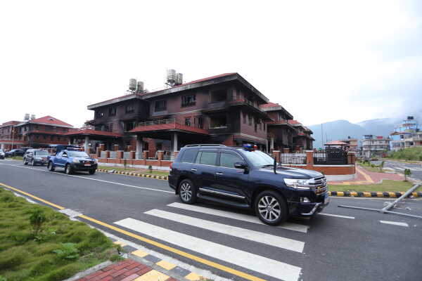 Kulman Ghising and Om Prakash Aryal Visit Ministerial Quarters