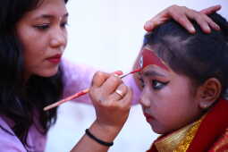 Kumari Puja Celebrated at Taleju Bhawani Temple During Indra Jatra