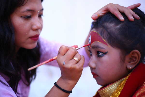 Kumari Puja Celebrated at Taleju Bhawani Temple During Indra Jatra