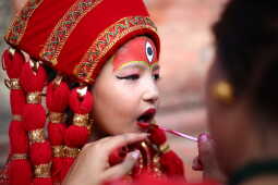 Kumari Puja Celebrated at Taleju Bhawani Temple During Indra Jatra
