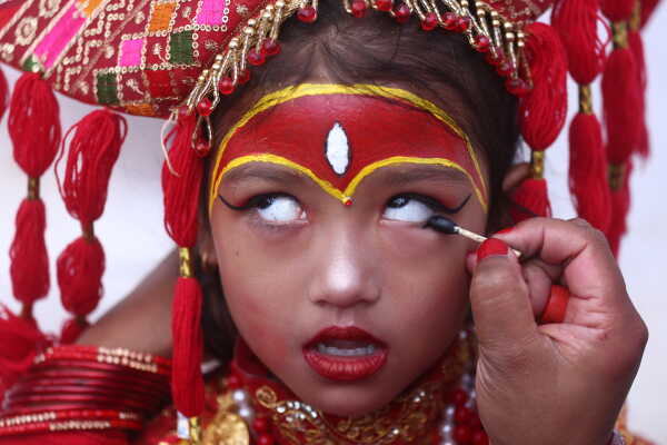 Kumari Puja Celebrated at Taleju Bhawani Temple During Indra Jatra