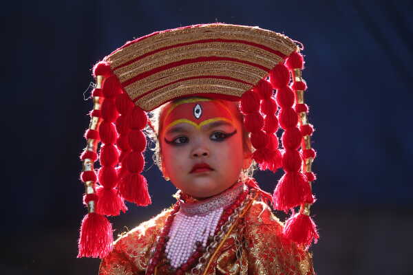 Kumari Puja Celebrated at Taleju Bhawani Temple During Indra Jatra