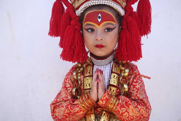 Kumari Puja Celebrated at Taleju Bhawani Temple During Indra Jatra