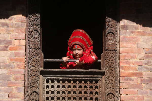Kumari Puja Celebrated at Taleju Bhawani Temple During Indra Jatra