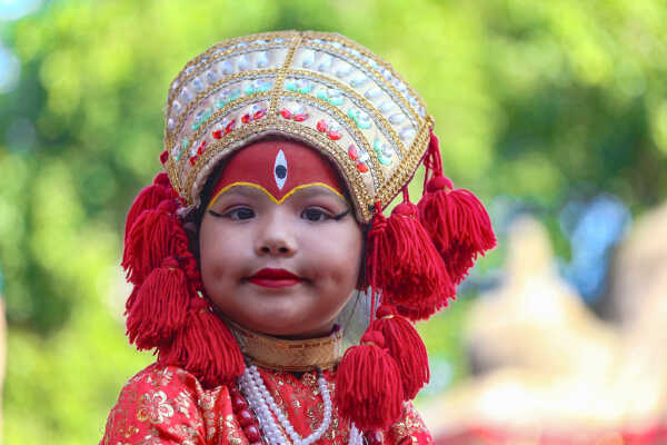 On the auspicious occasion of Indra Jatra, Kumari Puja was held