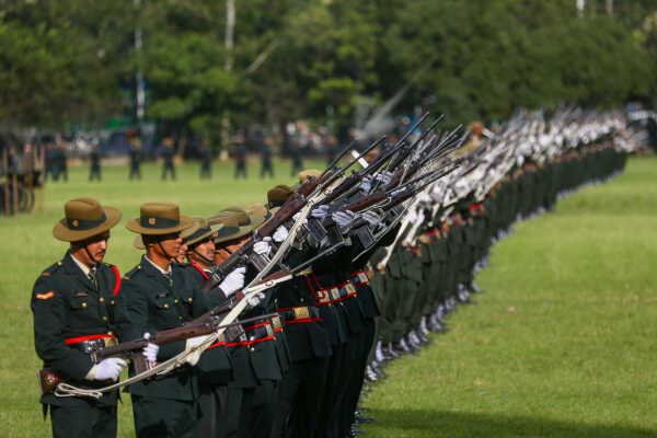 The Nepal Army organized a special Phulpati Ceremony parade, Kathmandu
