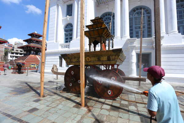 Ongoing Preparations for Indra Jatra Festival, 3 September 2025