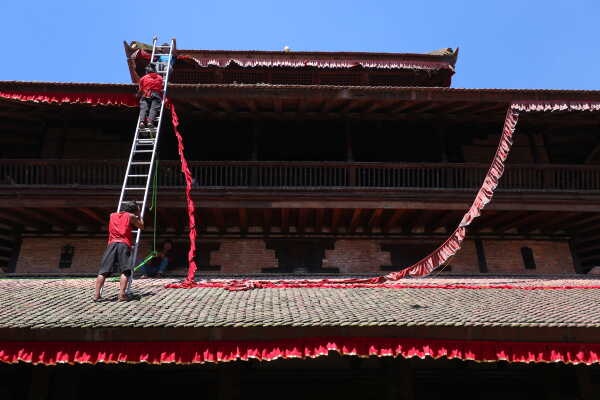 Ongoing Preparations for Indra Jatra Festival, 3 September 2025