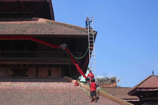 Ongoing Preparations for Indra Jatra Festival, 3 September 2025